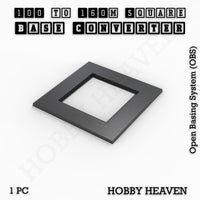 Square to Square Bases Size Converters 3d Print Full Range