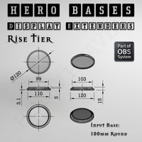 Hero Bases Display Extenders | Round and Ovals | Convert Gaming Bases to Display Bases & Plinths