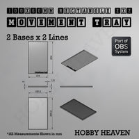 Rectangle Movement Trays | Cavalry & Monsters | 50×25-100×60mm | OBS System
