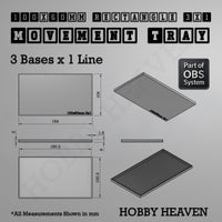 Rectangle Movement Trays | Cavalry & Monsters | 50×25-100×60mm | OBS System