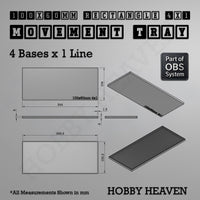 Rectangle Movement Trays | Cavalry & Monsters | 50×25-100×60mm | OBS System