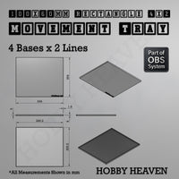Rectangle Movement Trays | Cavalry & Monsters | 50×25-100×60mm | OBS System