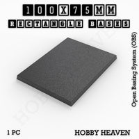 Rectangle Bases Range Sizes - 75x30mm to 125x40mm Medium Sizes 3d Print Full Range Tabletop Games