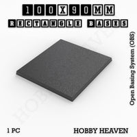 Rectangle Bases Range Sizes - 75x30mm to 125x40mm Medium Sizes 3d Print Full Range Tabletop Games