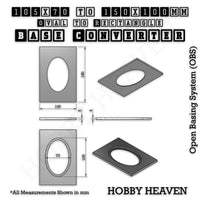 Wargaming Oval to Rectangle Base Converters – Tabletop Games | 3D Printed Tabletop Accessories