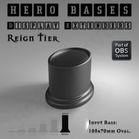 Hero Bases Display Extenders | Round and Ovals | Convert Gaming Bases to Display Bases & Plinths