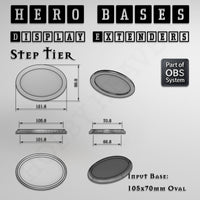 Hero Bases Display Extenders | Round and Ovals | Convert Gaming Bases to Display Bases & Plinths
