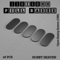 Pill Bases Range - 3d Print Full Range Tabletop Games