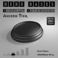 Hero Bases Display Extenders | Round and Ovals | Convert Gaming Bases to Display Bases & Plinths