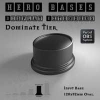Hero Bases Display Extenders | Round and Ovals | Convert Gaming Bases to Display Bases & Plinths