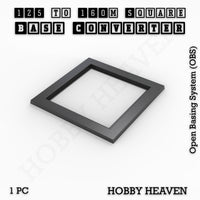 Square to Square Bases Size Converters 3d Print Full Range
