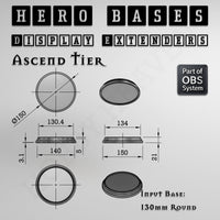 Hero Bases Display Extenders | Round and Ovals | Convert Gaming Bases to Display Bases & Plinths