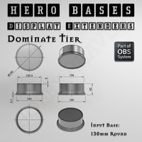 Hero Bases Display Extenders | Round and Ovals | Convert Gaming Bases to Display Bases & Plinths