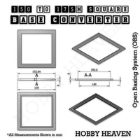 Square to Square Bases Size Converters 3d Print Full Range