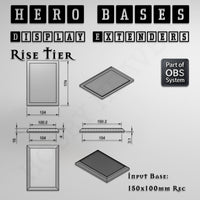 Hero Bases Display Extenders | Squares and Rectangles | Convert Gaming Bases to Display Bases & Plinths