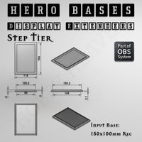 Hero Bases Display Extenders | Squares and Rectangles | Convert Gaming Bases to Display Bases & Plinths