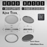 Hero Bases Display Extenders | Round and Ovals | Convert Gaming Bases to Display Bases & Plinths