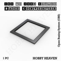 Square to Square Bases Size Converters 3d Print Full Range