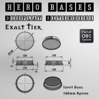 Hero Bases Display Extenders | Round and Ovals | Convert Gaming Bases to Display Bases & Plinths