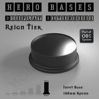 Hero Bases Display Extenders | Round and Ovals | Convert Gaming Bases to Display Bases & Plinths