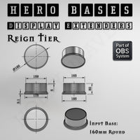 Hero Bases Display Extenders | Round and Ovals | Convert Gaming Bases to Display Bases & Plinths