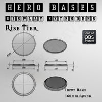 Hero Bases Display Extenders | Round and Ovals | Convert Gaming Bases to Display Bases & Plinths