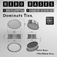 Hero Bases Display Extenders | Round and Ovals | Convert Gaming Bases to Display Bases & Plinths