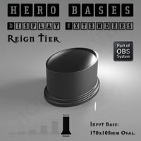 Hero Bases Display Extenders | Round and Ovals | Convert Gaming Bases to Display Bases & Plinths
