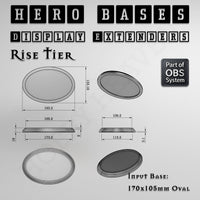 Hero Bases Display Extenders | Round and Ovals | Convert Gaming Bases to Display Bases & Plinths