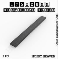 Rectangle Bases Range Sizes - 125x50mm to 200x175mm Large Sizes 3d Print Full Range Tabletop Games