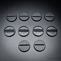 25mm Round Slotted Bases for Wargaming Miniatures | Durable Plastic | Compatible with Popular Tabletop Games