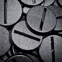 25mm Round Slotted Bases for Wargaming Miniatures | Durable Plastic | Compatible with Popular Tabletop Games