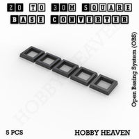 Square to Square Bases Size Converters 3d Print Full Range