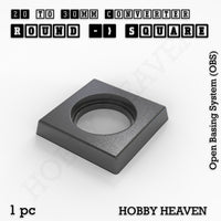 Round to Square Bases Shape and Size Converters 3d Print Full Range