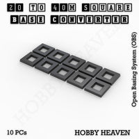 Square to Square Bases Size Converters 3d Print Full Range