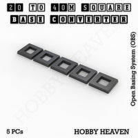 Square to Square Bases Size Converters 3d Print Full Range