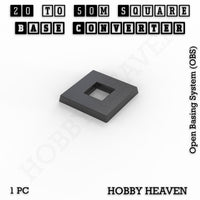 Square to Square Bases Size Converters 3d Print Full Range