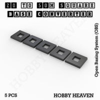 Square to Square Bases Size Converters 3d Print Full Range