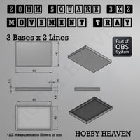 Square Movement Trays | OBS System | 20mm 25mm 30mm 40mm 50mm Bases