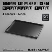 Square Movement Trays | OBS System | 20mm 25mm 30mm 40mm 50mm Bases