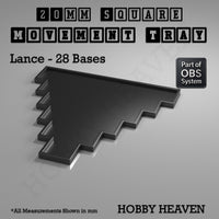 Square Movement Trays | OBS System | 20mm 25mm 30mm 40mm 50mm Bases
