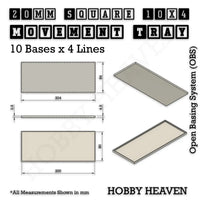 Square & Rectangle Movement Trays for Miniature Tabletop Games | Compatible with Popular Wargames | Full Range UK