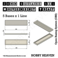 Square & Rectangle Movement Trays for Miniature Tabletop Games | Compatible with Popular Wargames | Full Range UK