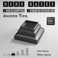 Hero Bases Display Extenders | Squares and Rectangles | Convert Gaming Bases to Display Bases & Plinths
