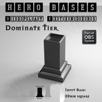 Hero Bases Display Extenders | Squares and Rectangles | Convert Gaming Bases to Display Bases & Plinths
