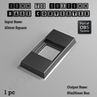 Square to Rectangle Bases Size Converters 3d Print Full Range