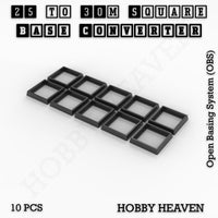 Square to Square Bases Size Converters 3d Print Full Range