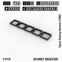 Square to Square Bases Size Converters 3d Print Full Range