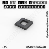 Square to Square Bases Size Converters 3d Print Full Range