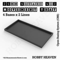 Square & Rectangle Movement Trays for Miniature Tabletop Games | Compatible with Popular Wargames | Full Range UK